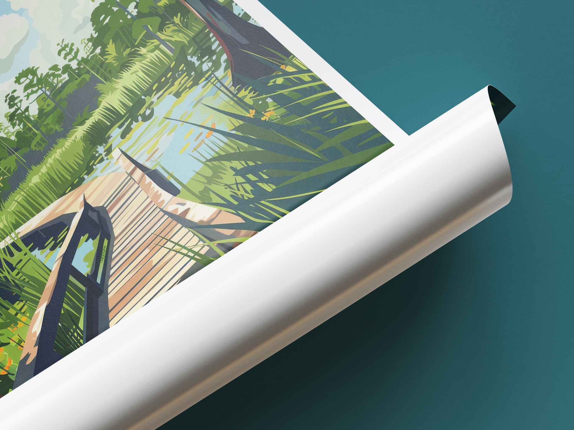 Everglades travel poster tube National Park