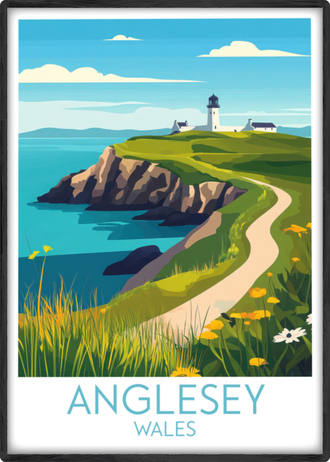 Anglesey travel poster main Wales