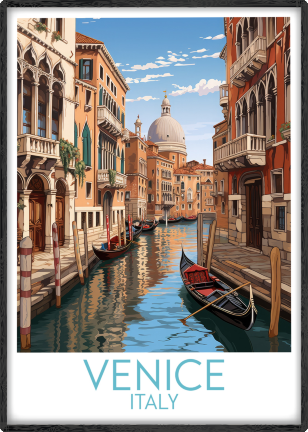 venice travel poster main italy