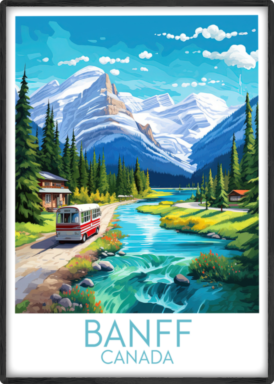 banff travel poster main canada