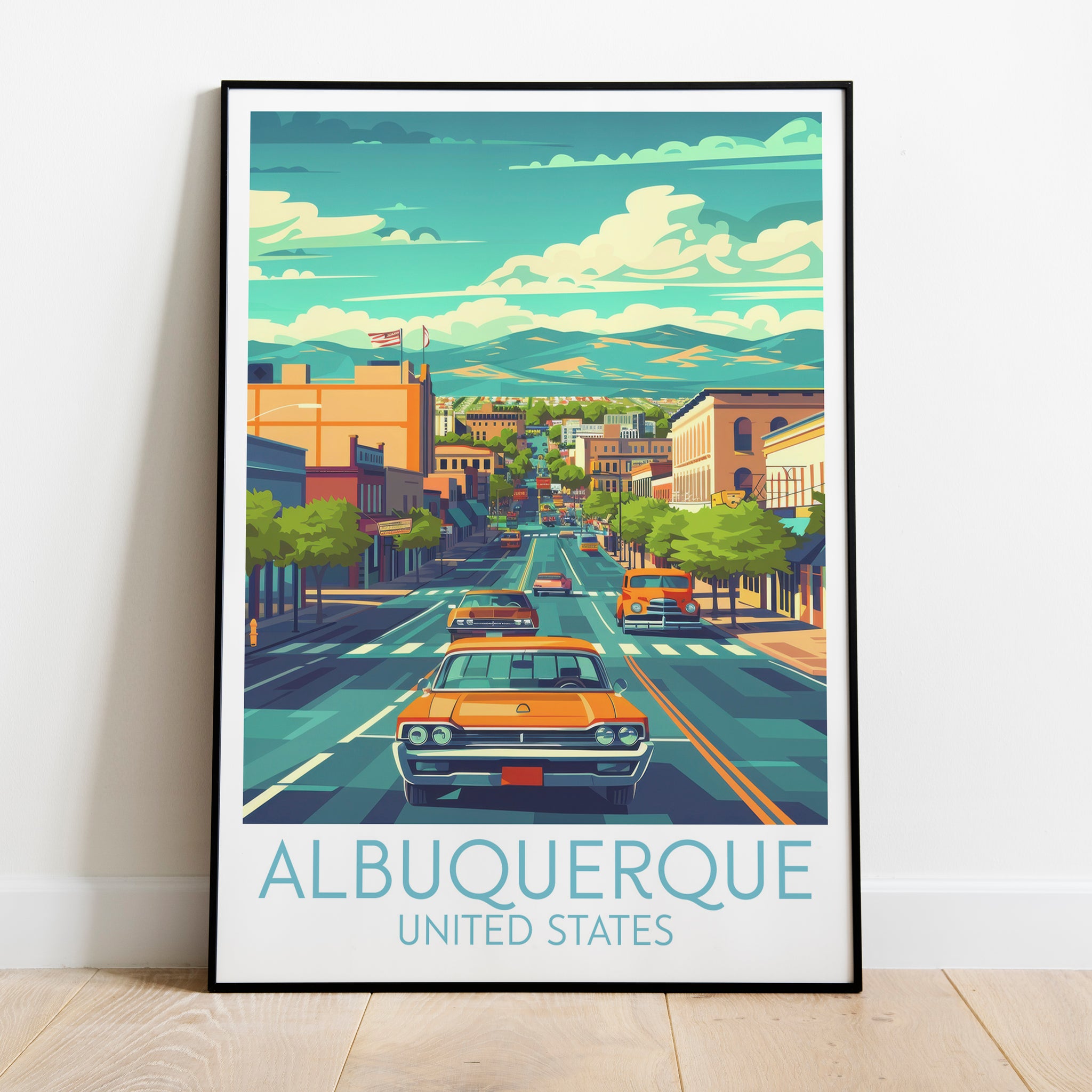 Albuquerque travel poster on the ground United States