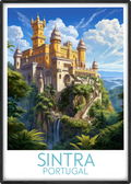 sintra travel poster main portugal