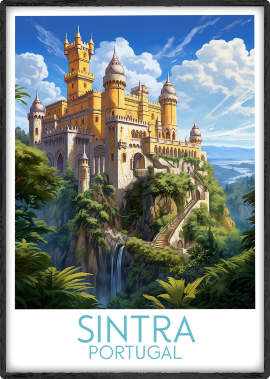 sintra travel poster main portugal