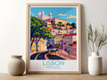 Lisbon travel poster for kitchen Portugal