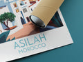 Asilah travel poster rolled Morocco