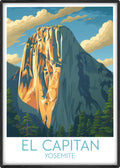 El Capitan travel poster main Yosemite