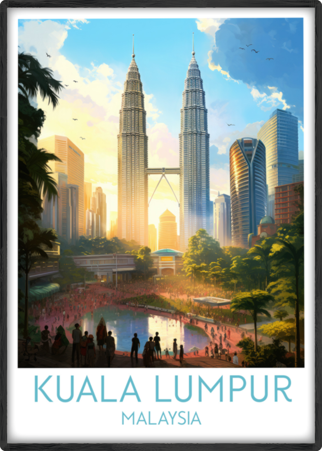 kuala lumpur travel poster main malaysia