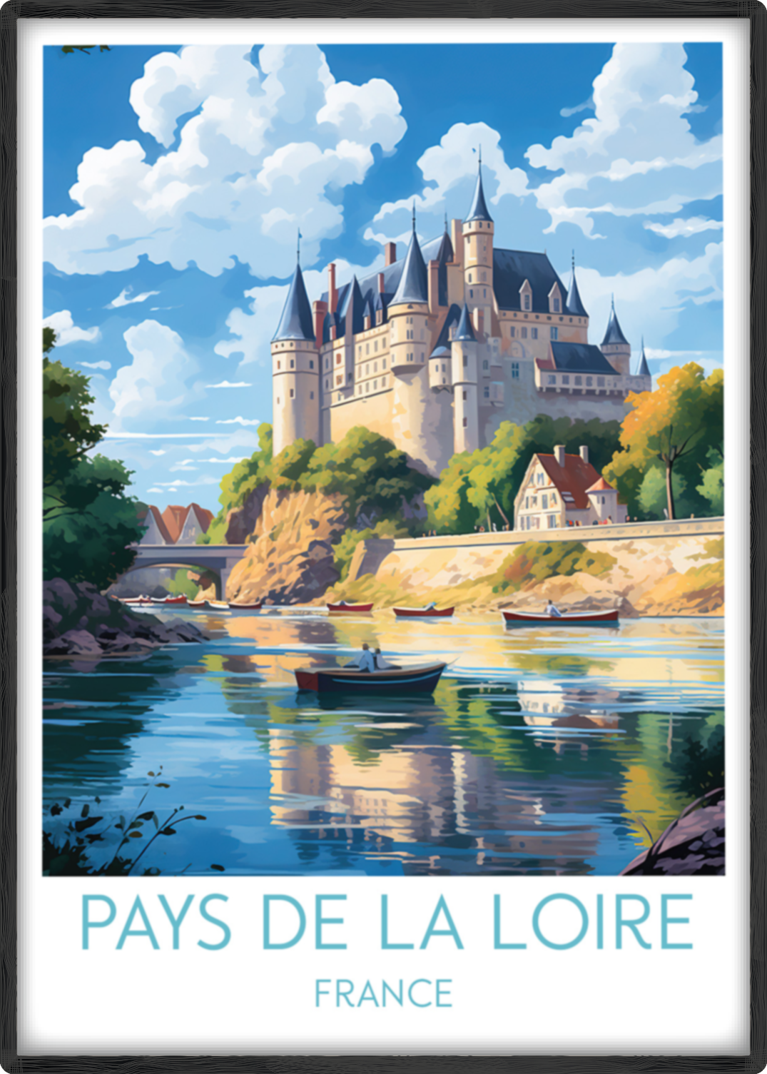 pays de la loire travel poster main france