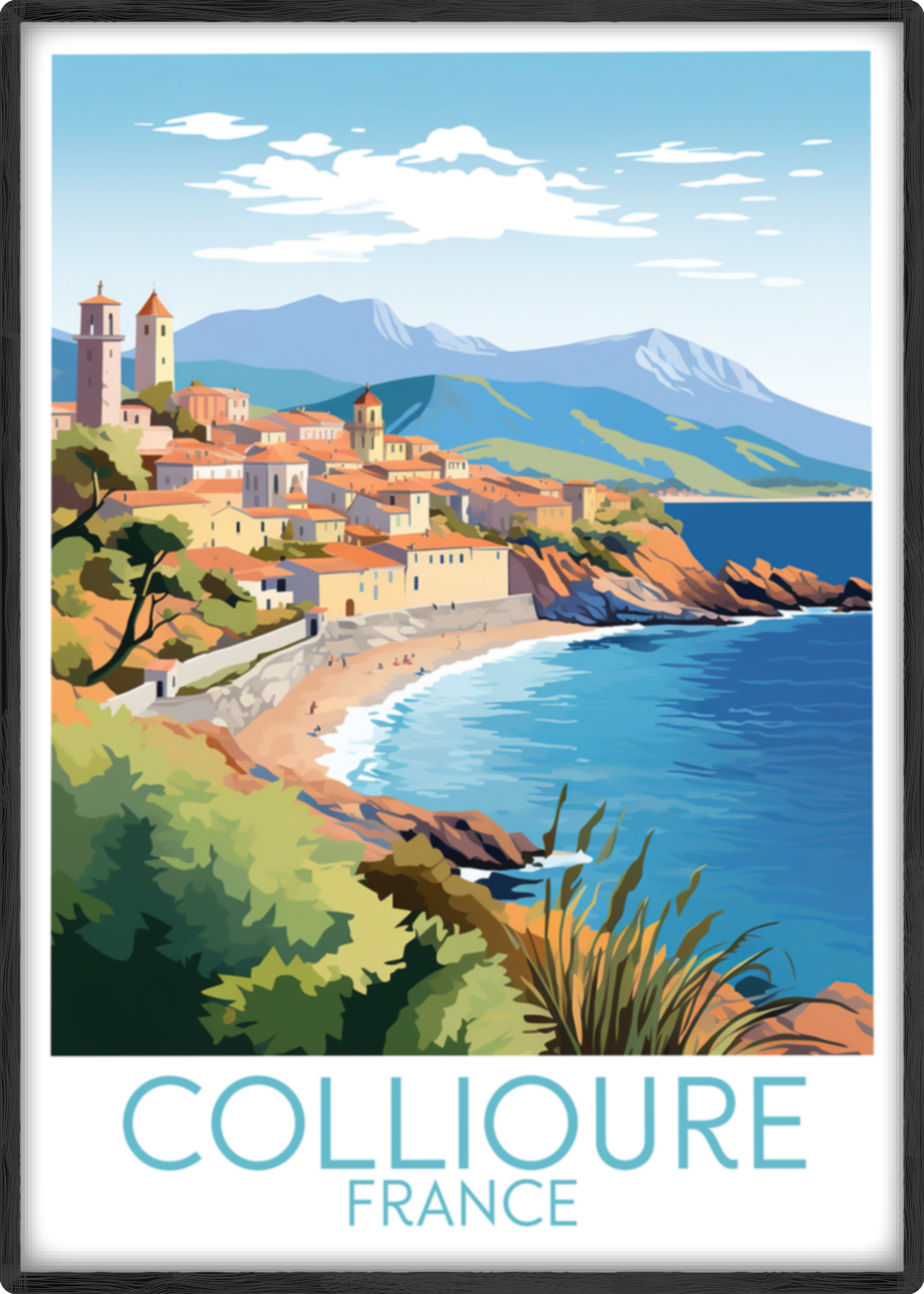 collioure travel poster main france