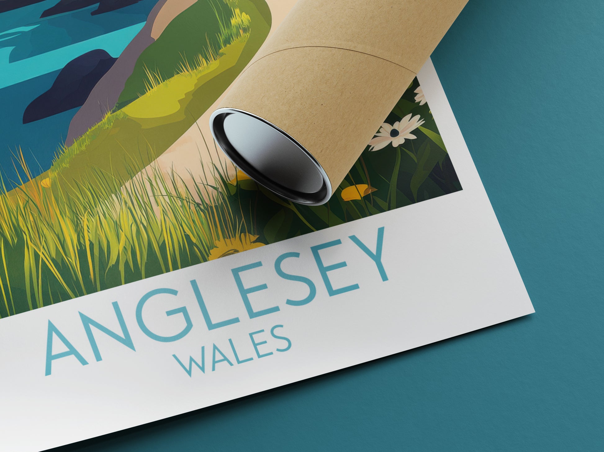 Anglesey travel poster rolled Wales