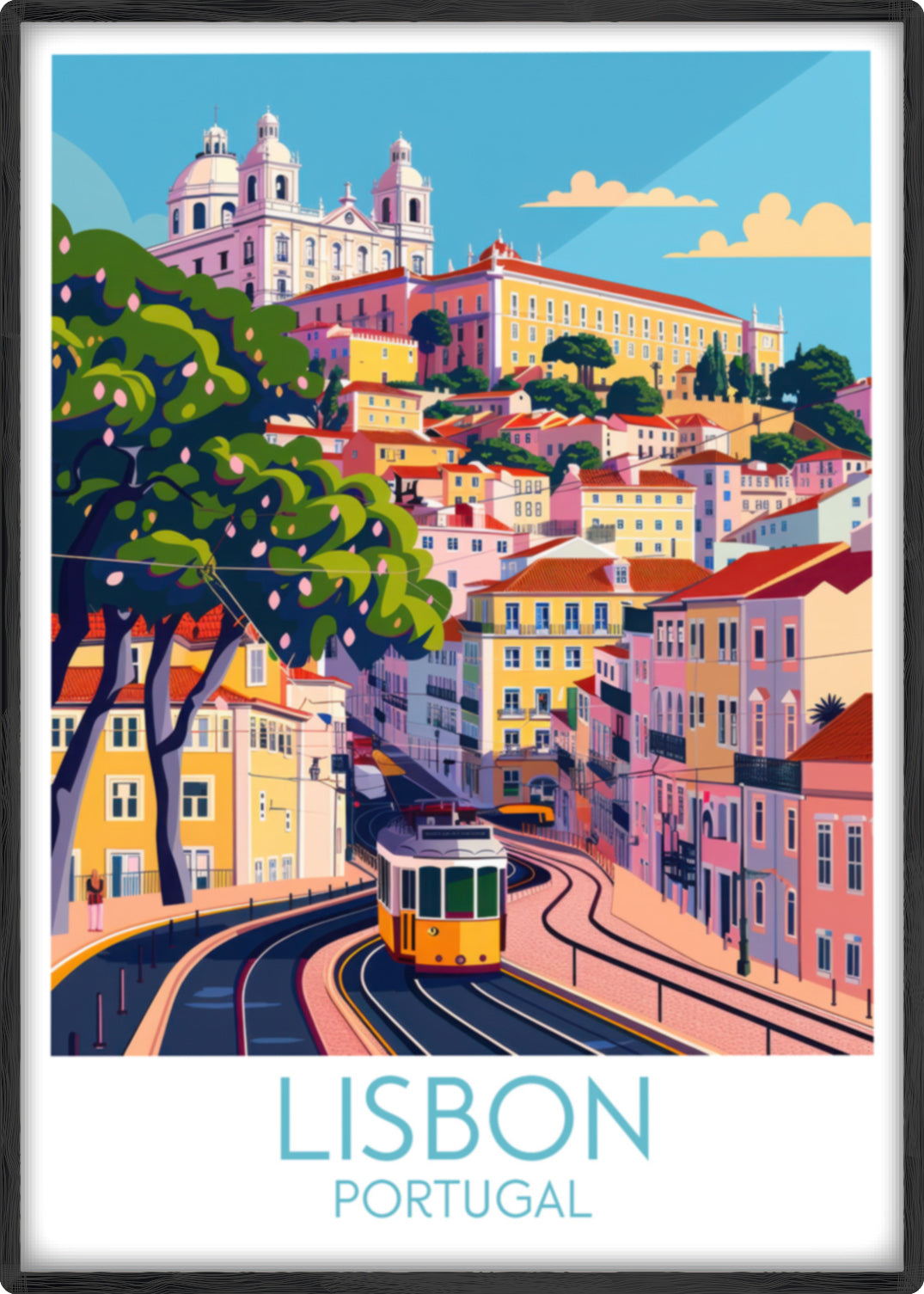 Lisbon travel poster main Portugal