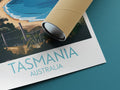 Tasmania travel poster rolled Australia