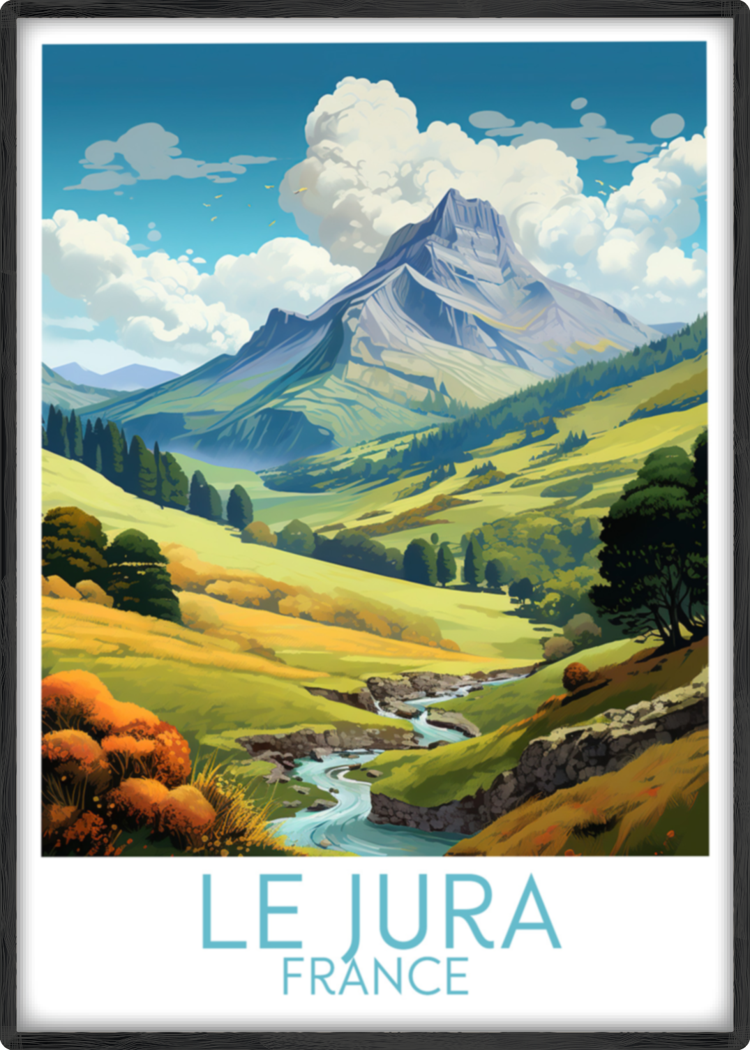 Le Jura travel poster main France