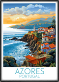 azores travel poster main portugal