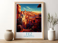 Fez travel poster for kitchen Morocco