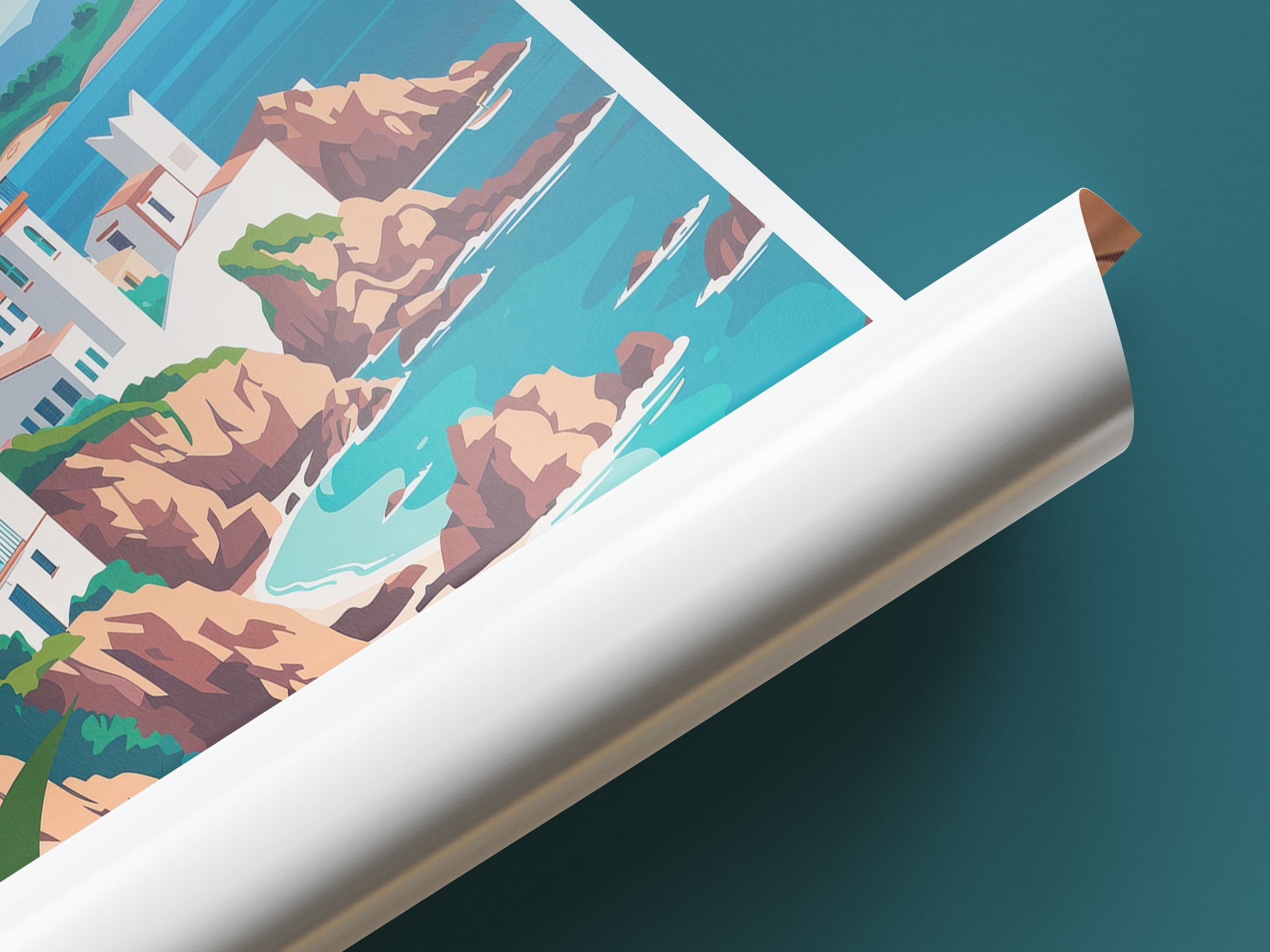 Costa de la Luz travel poster tube Spain