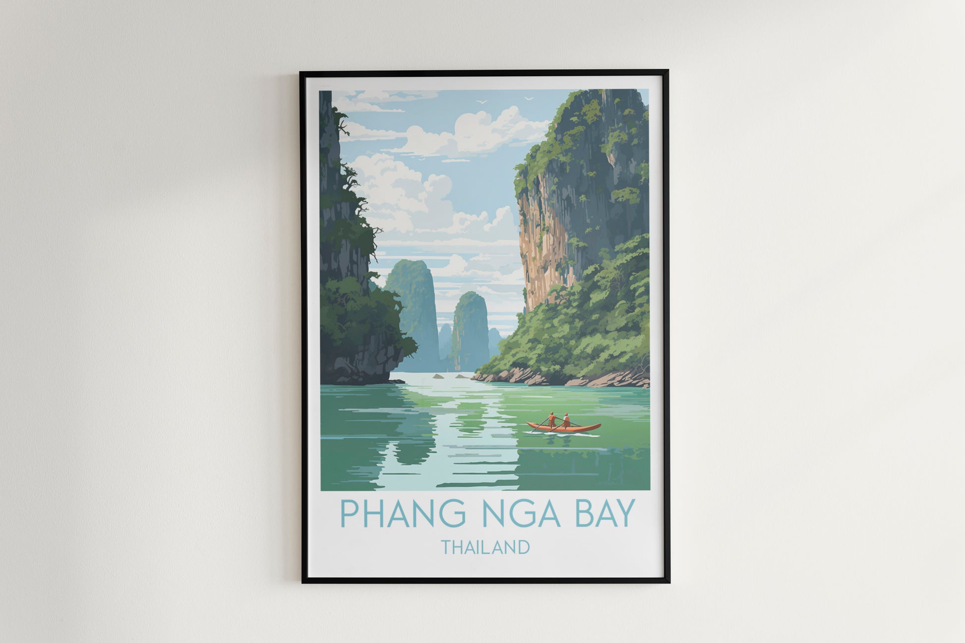 Phang Nga Bay travel poster on the wall Thailand