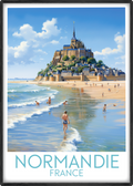 normandie travel poster main france