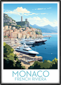 monaco travel poster main french riviera