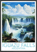 iguazu falls travel poster main argentina