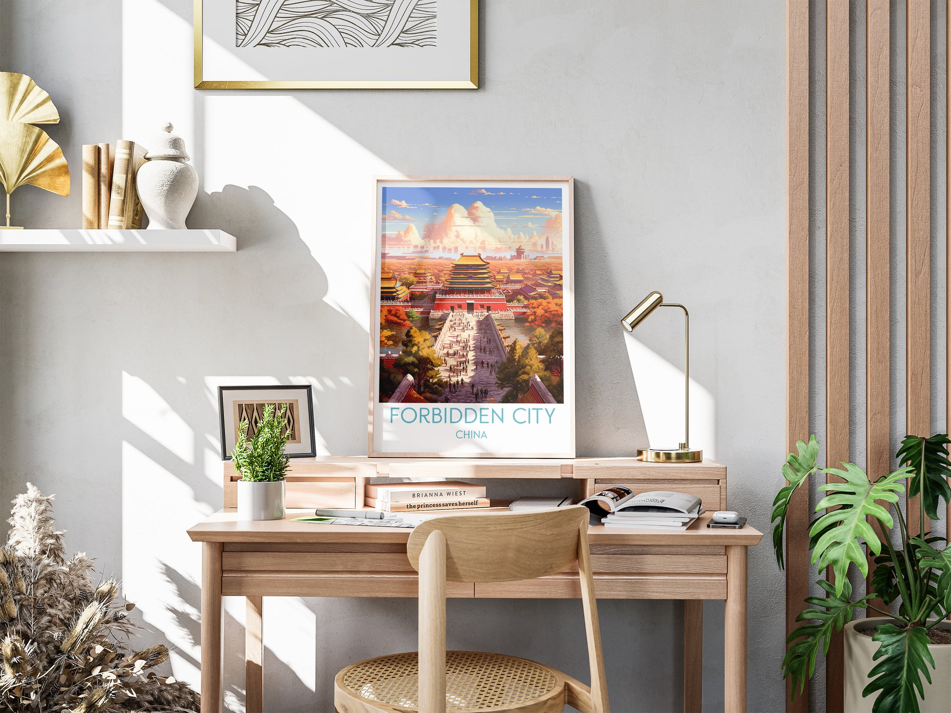 Forbidden City travel poster for desk China