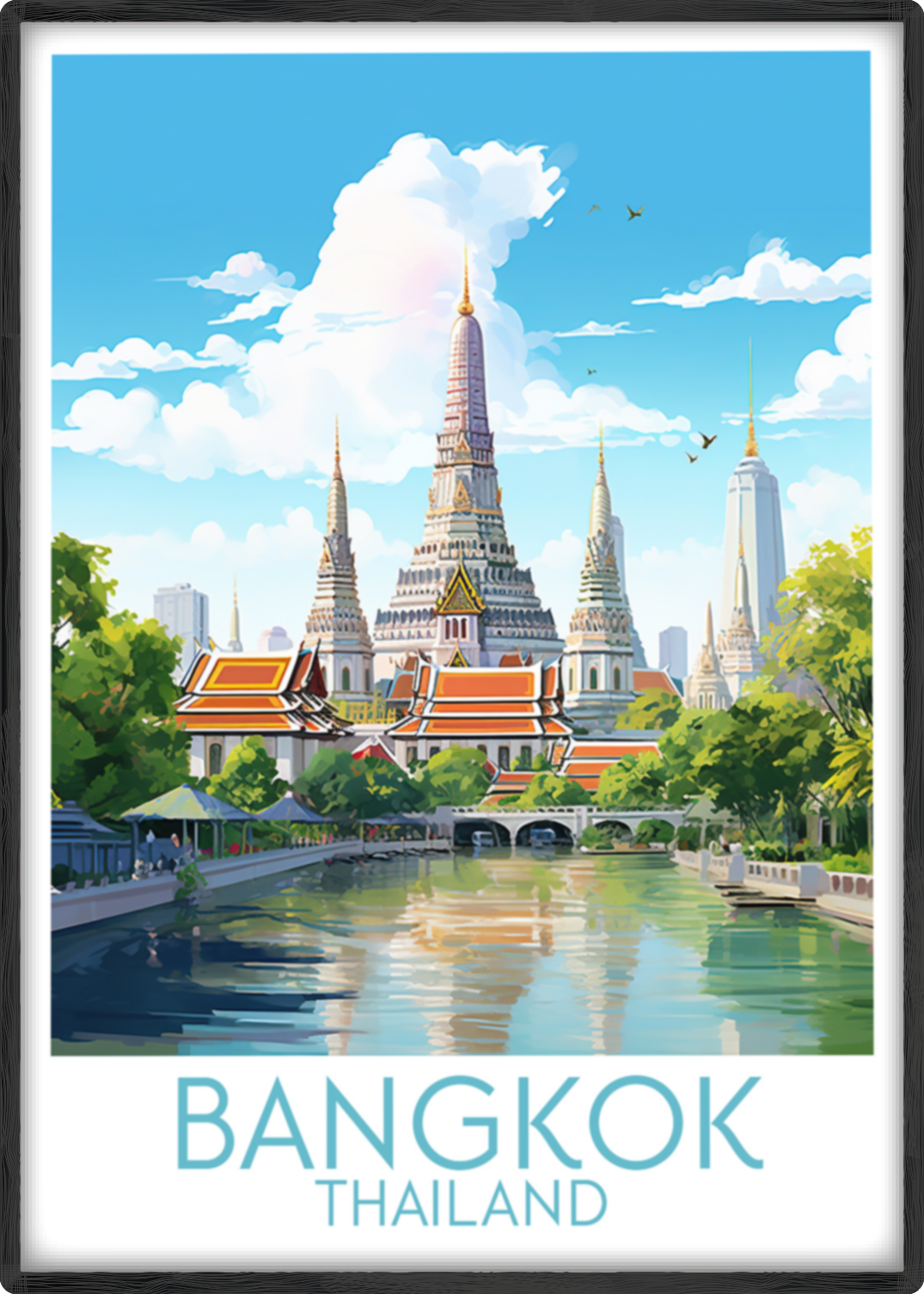 bangkok travel poster main thailand