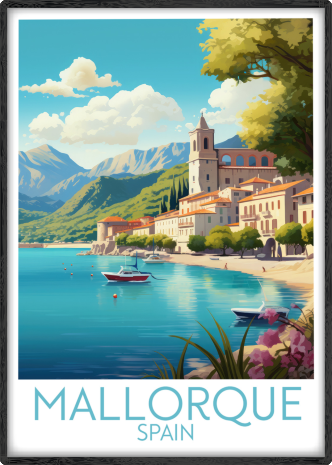 mallorque travel poster main spain