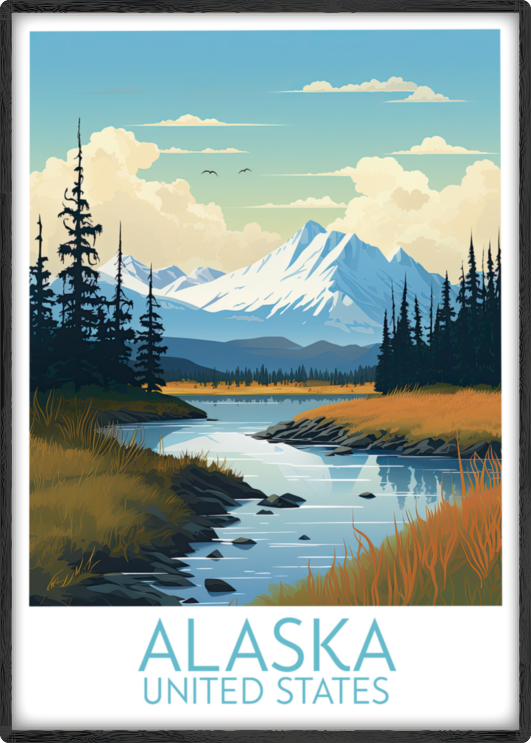 alaska travel poster main united states