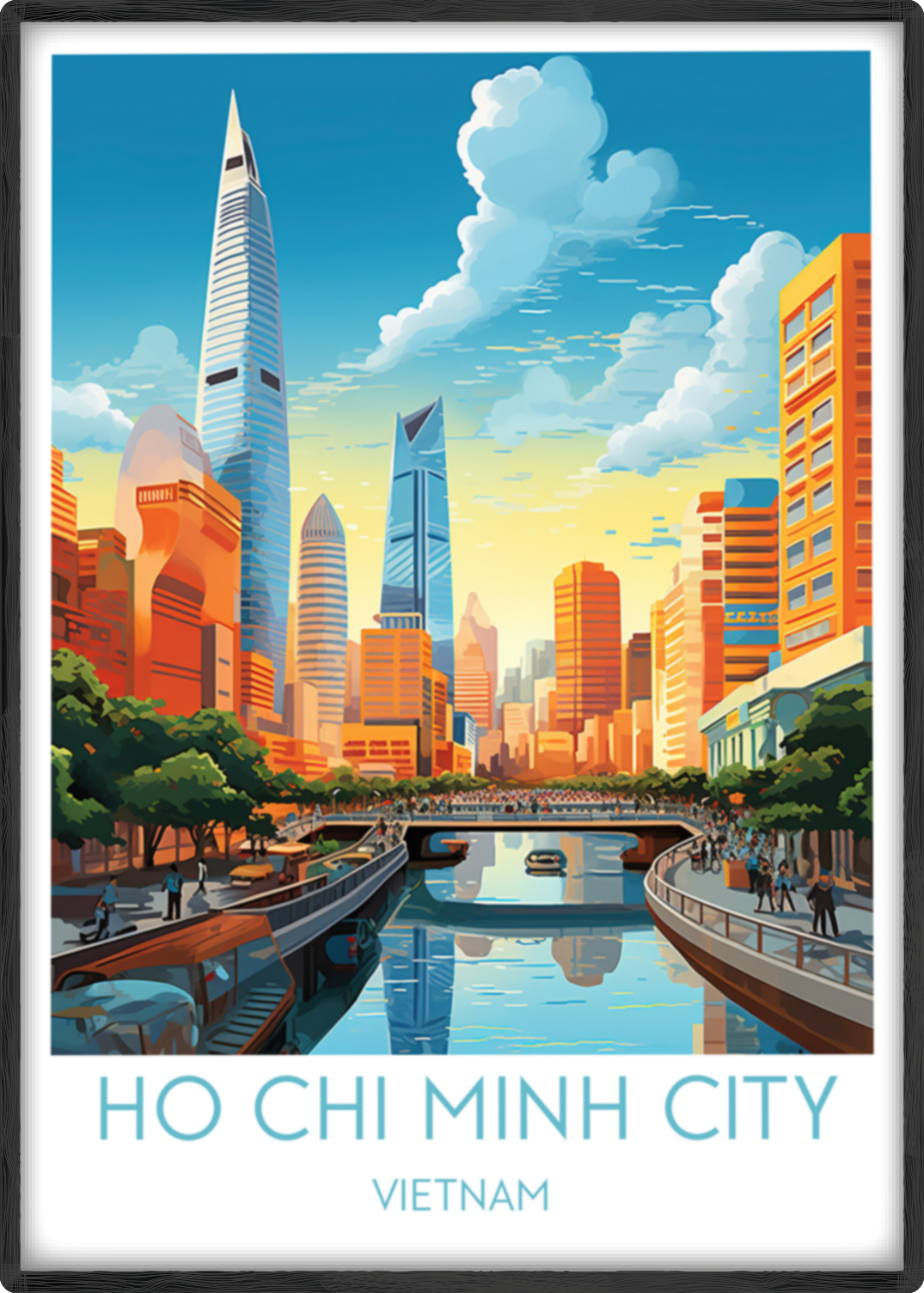 ho chi minh city travel poster main vietnam