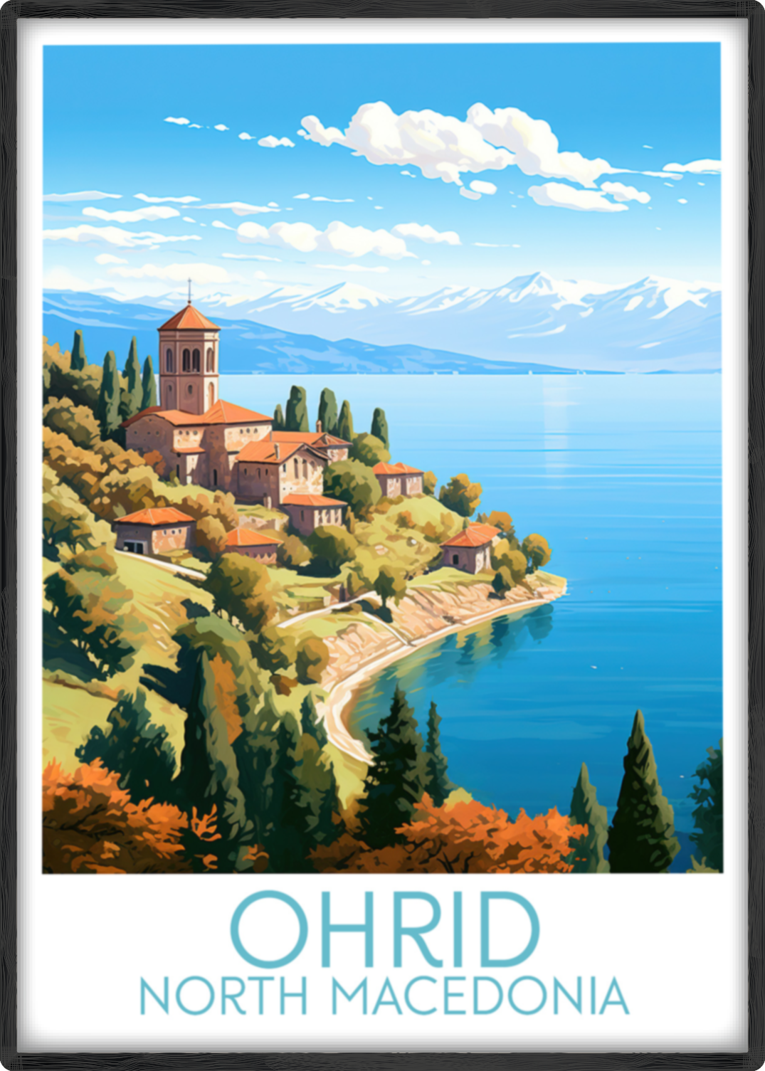 ohrid travel poster main north macedonia