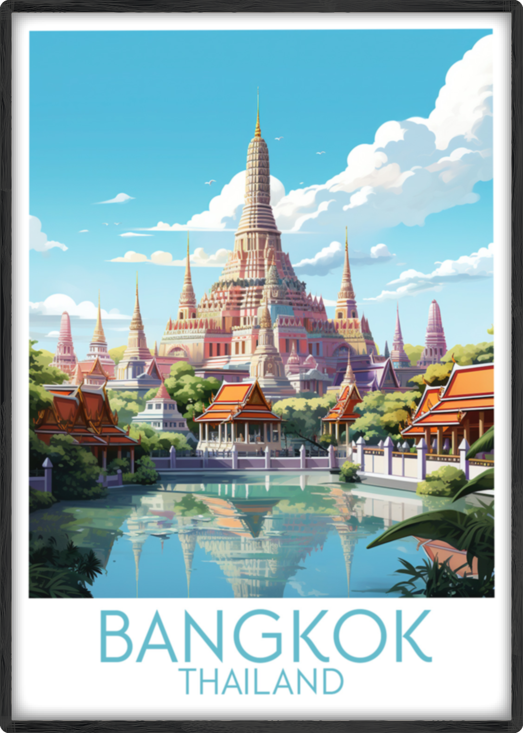 bangkok travel poster main thailand