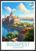 budapest travel poster main hungary