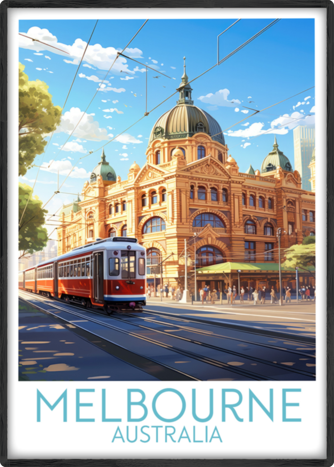 melbourne travel poster main australia