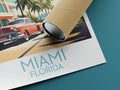 Miami travel poster rolled Florida