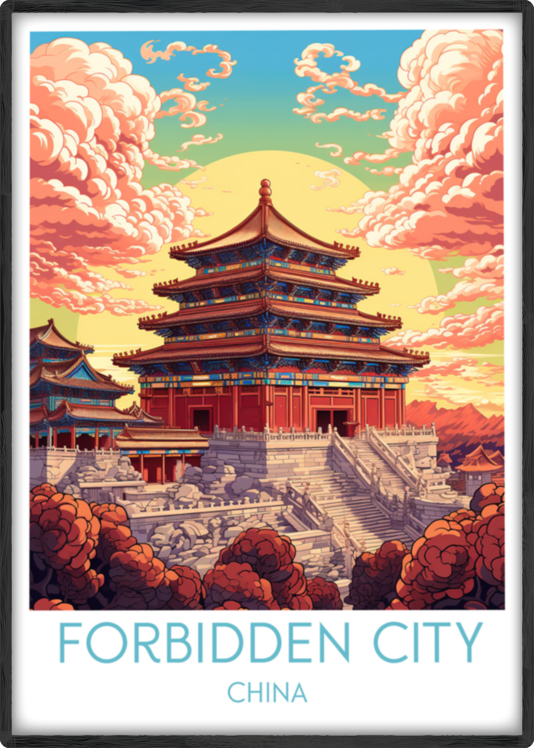 Forbidden City travel poster main China