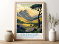 Glencoe travel poster for kitchen Scotland