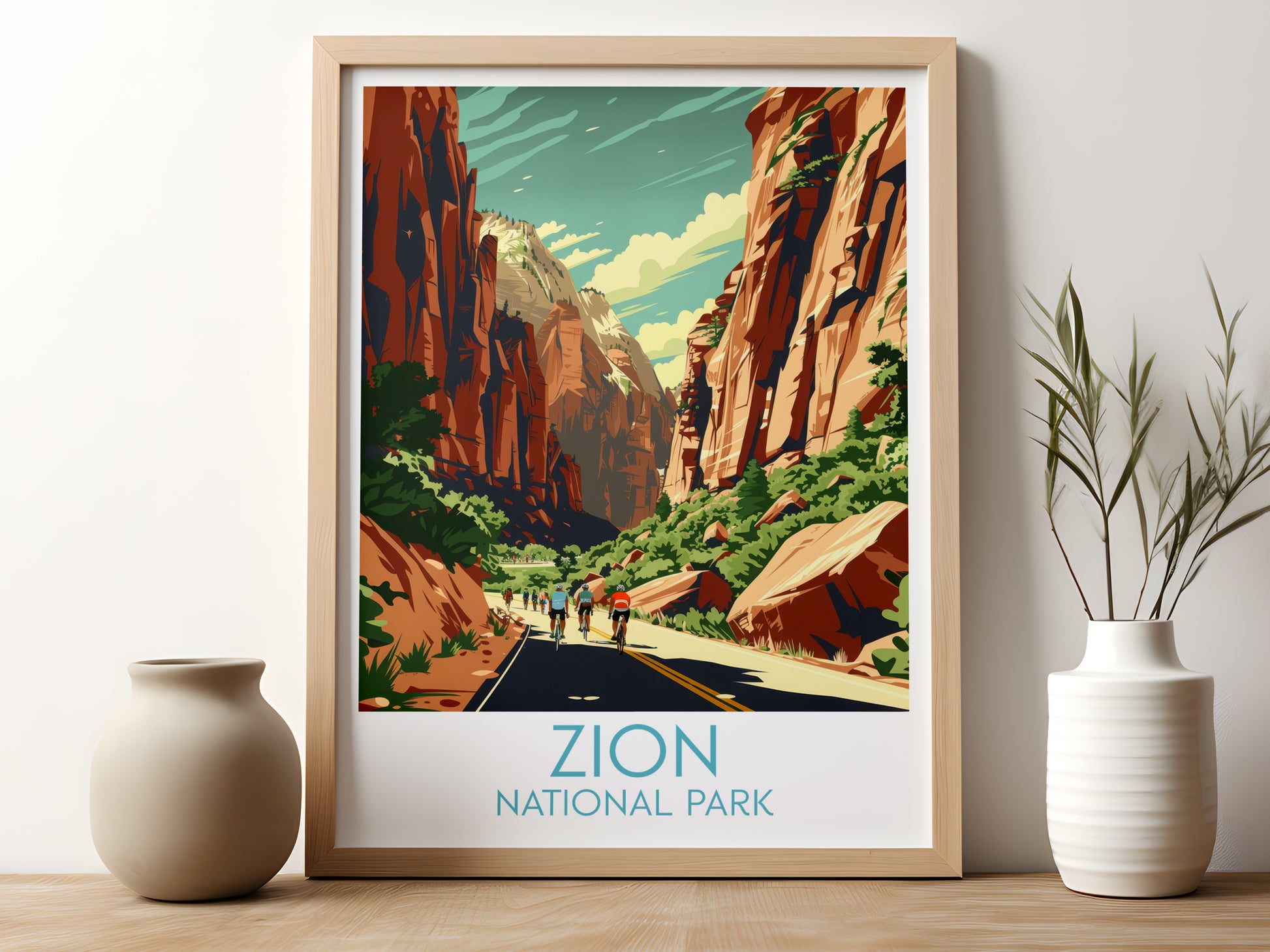 Zion travel poster for kitchen National Park