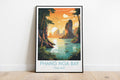 Phang Nga Bay travel poster on the ground Thailand