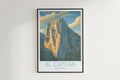 El Capitan travel poster on the wall Yosemite