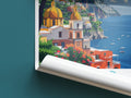 Positano travel poster roll up Italy