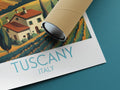 Tuscany travel poster rolled Italy