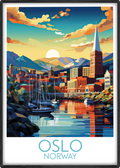 oslo travel poster main norway