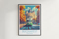 Bucharest travel poster on the wall Romania