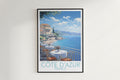 Côte d'Azur travel poster on the wall France