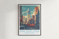 Philadelphia travel poster on the wall United States