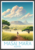 masai mara travel poster main kenya