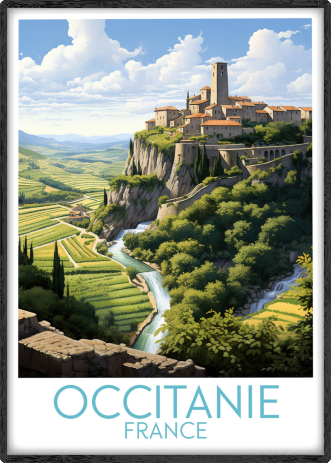 occitanie travel poster main france