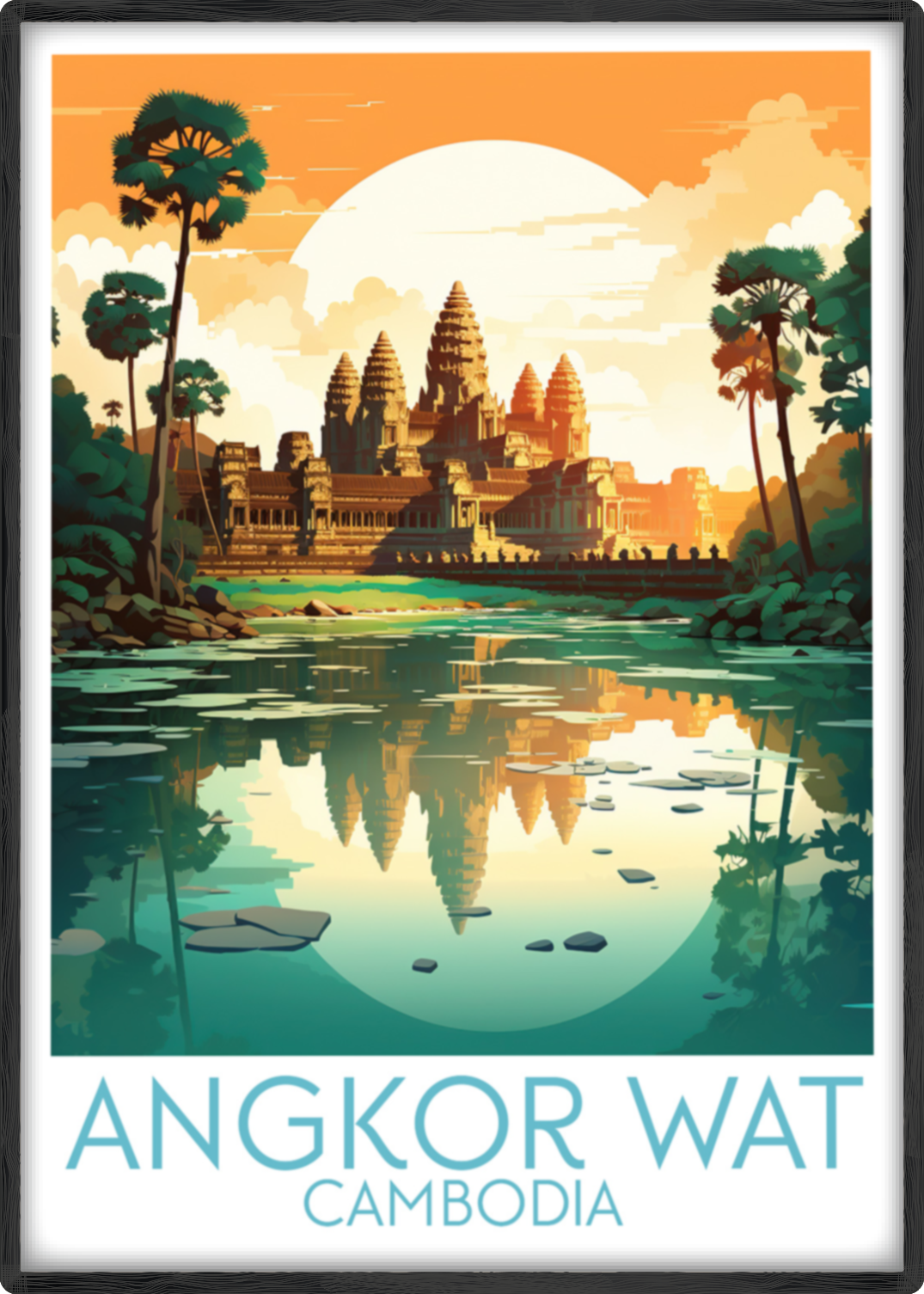 angkor wat travel poster main cambodia