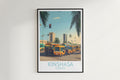 Kinshasa travel poster on the wall Congo