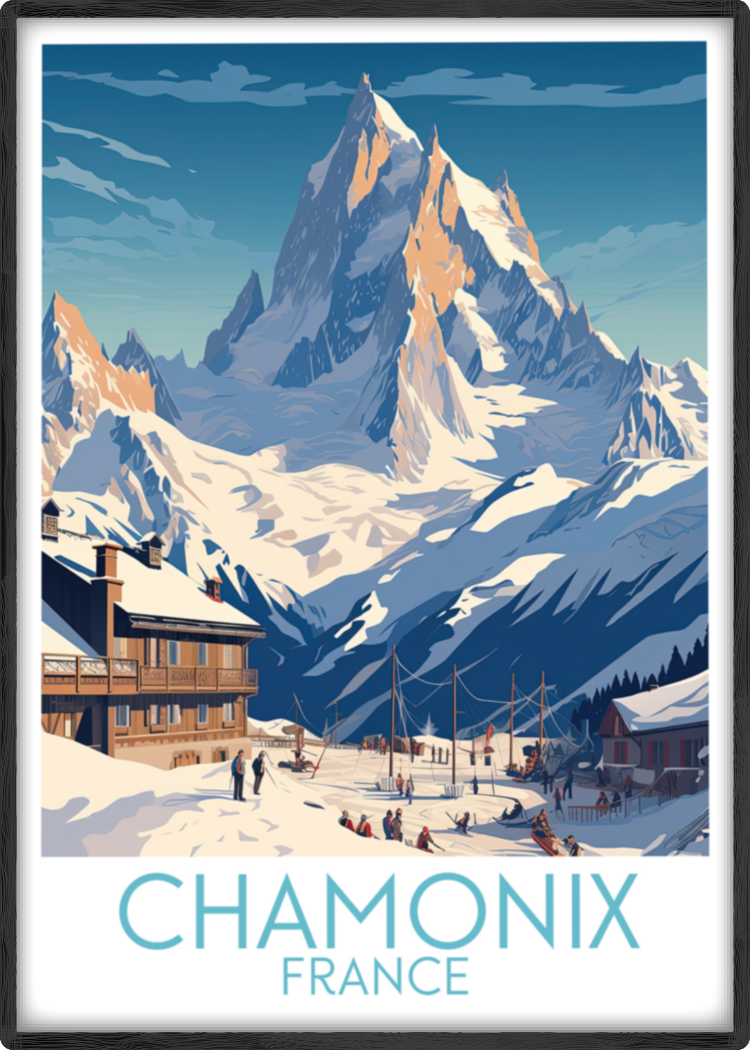 chamonix travel poster main france